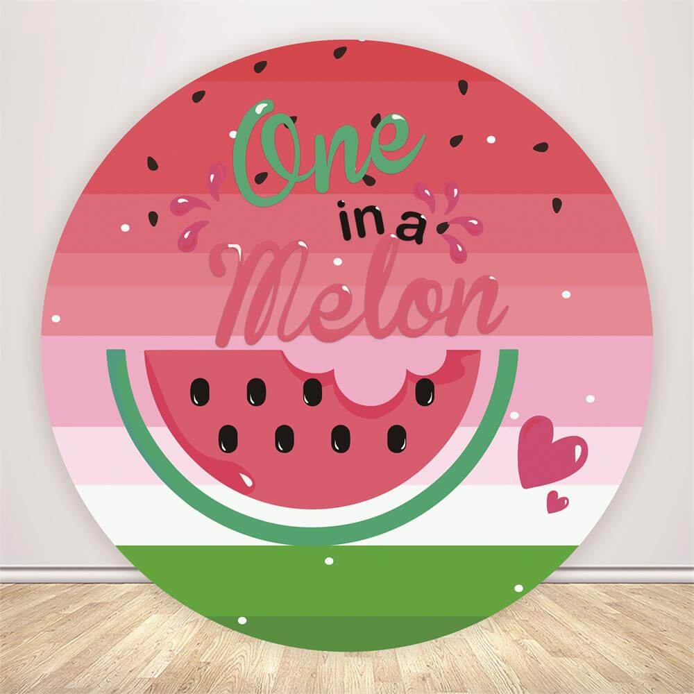 Watermelon Theme One in a Melon Round Backdrop Cover-ubackdrop