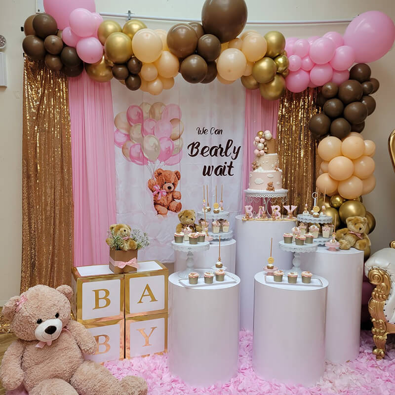 We Can Bearly Wait Baby Shower Backdrop-ubackdrop