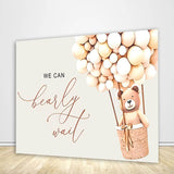We Can Bearly Wait Bear Baby Shower Backdrop
