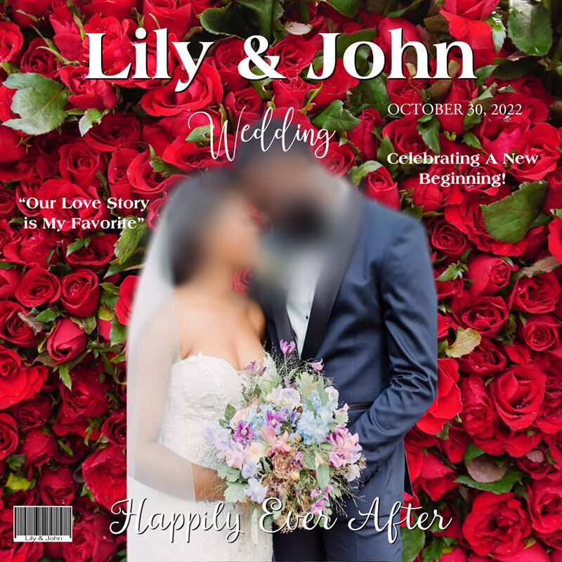 Wedding Backdrop Wedding Step and Repeat Magazine Cover-ubackdrop