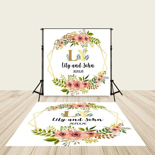 Personalized Wedding Floor Decals-ubackdrop