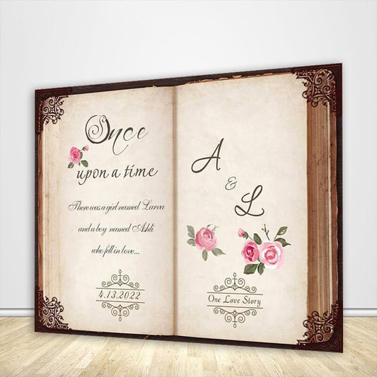 Wedding Storybook Backdrop - Designed, Printed & Shipped-ubackdrop