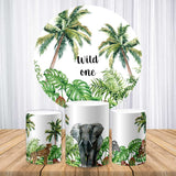 Wild One Boy First Birthday Round Backdrop