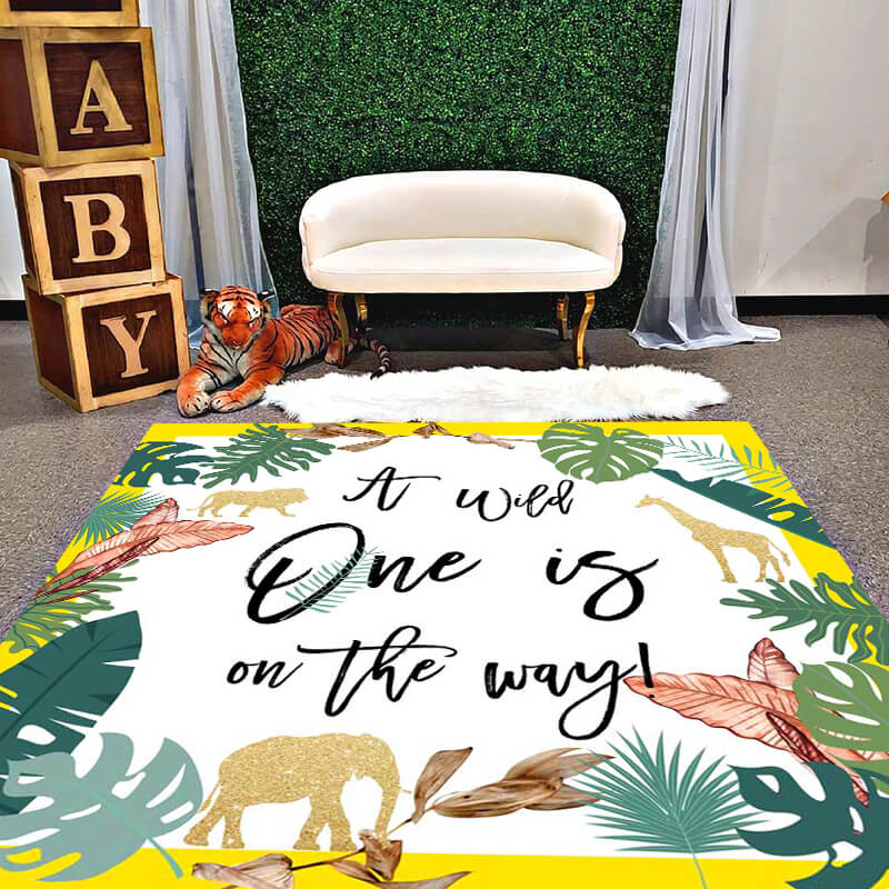 Personalized Wild One Floor Decal Stickers-ubackdrop