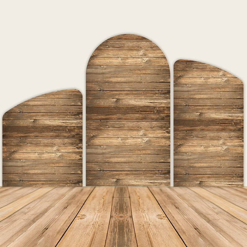 Wood Birthday Party Decoration Chiara Backdrop Arched Wall Covers ONLY-ubackdrop