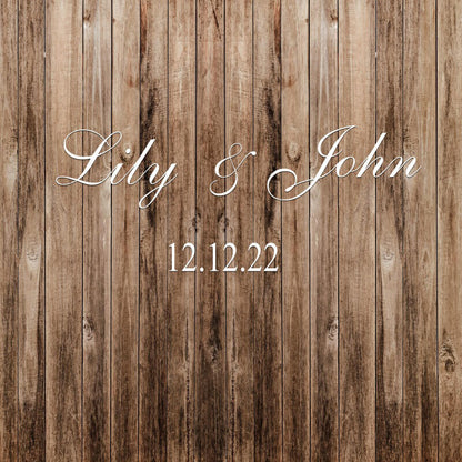 Wood Wedding Baby Shower Backdrop Rustic Decoration-ubackdrop