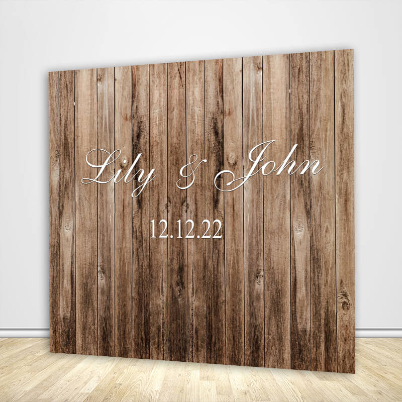 Wood Wedding Baby Shower Backdrop Rustic Decoration-ubackdrop