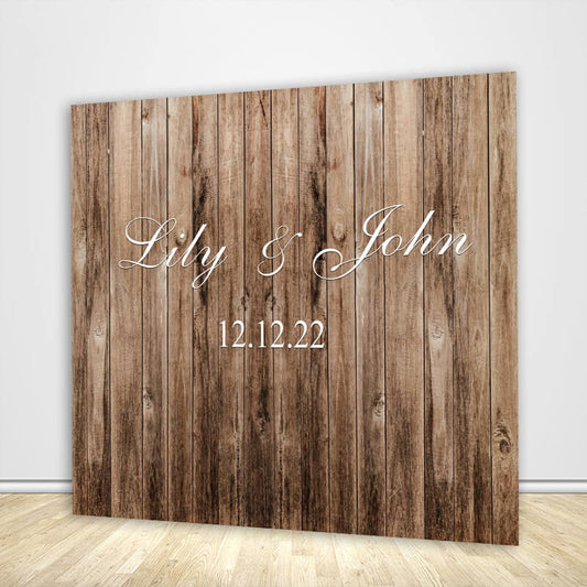 Wood Wedding Baby Shower Backdrop Rustic Decoration-ubackdrop
