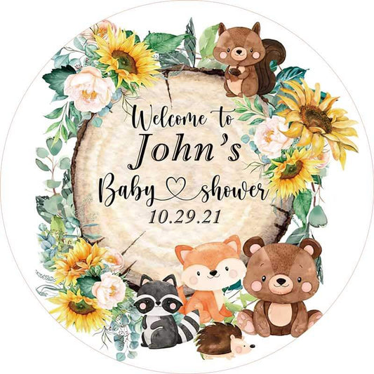 Woodland Baby Shower Decoration Backdrop-ubackdrop