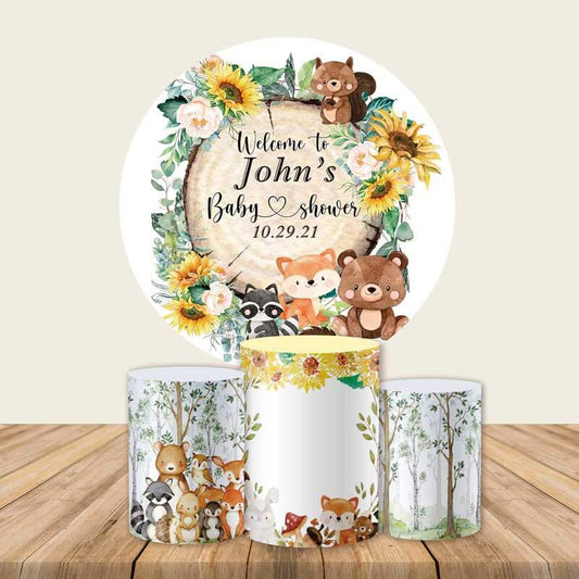 Woodland Baby Shower Decoration Backdrop-ubackdrop