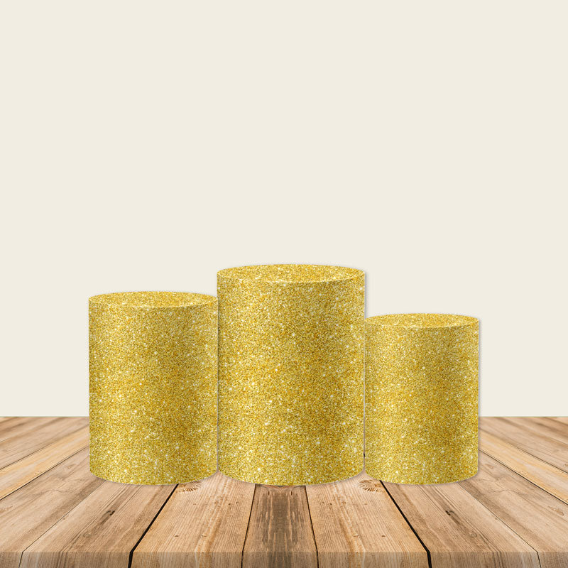 Glitter Gold Utility Pedestal Covers Plinth Cover Printed Fabric Pedestal Cover-ubackdrop