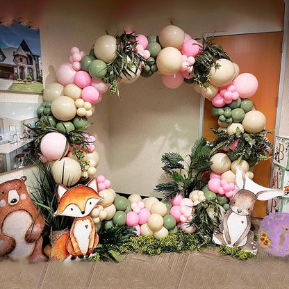 6.5 Ft Round Aluminum Wedding Arch Photo Booth Backdrop Stand-ubackdrop