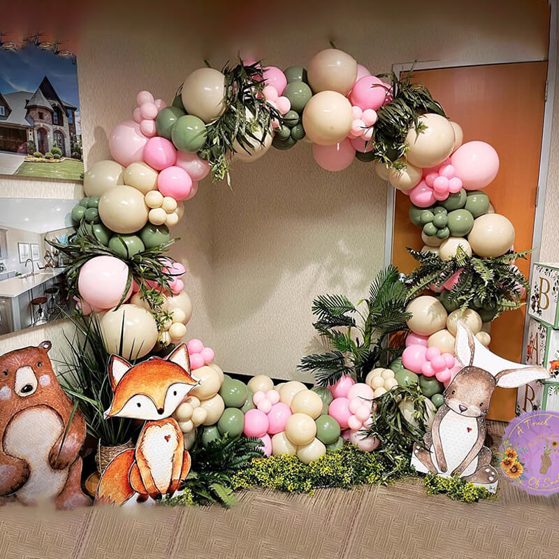 6.5 Ft Round Aluminum Wedding Arch Photo Booth Backdrop Stand-ubackdrop