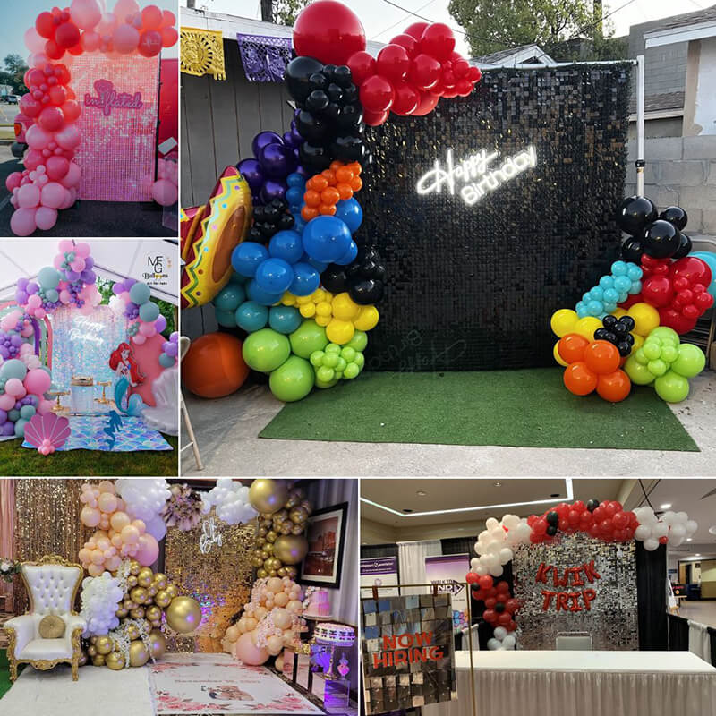 Rainbow Blue Shimmer Wall Panels – Easy Setup Wedding/Event/Theme Party Decorations-ubackdrop