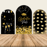 Black and Gold Theme Birthday Party Decoration Chiara Backdrop Arched Wall Covers ONLY