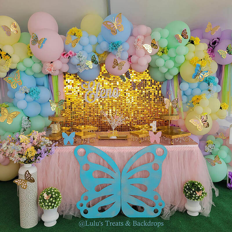 Gold Shimmer Wall Panels – Easy Setup Wedding/Event/Theme Party Decorations-ubackdrop