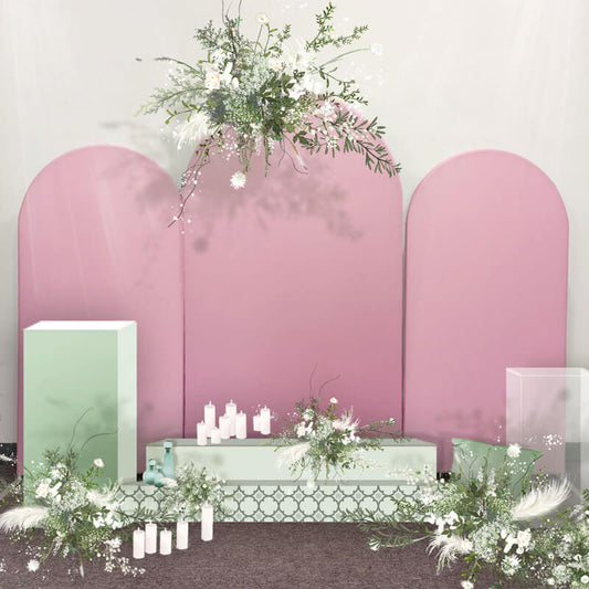 Pink Chiara Arch Backdrop for Event Decoration and Wedding Photography-ubackdrop