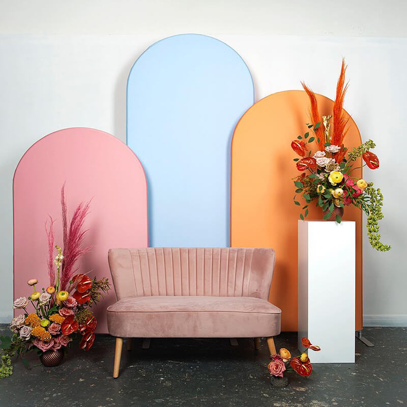 Pink Blue Orange Chiara Arch Backdrop Set for Event Decoration and Wedding Photography-ubackdrop