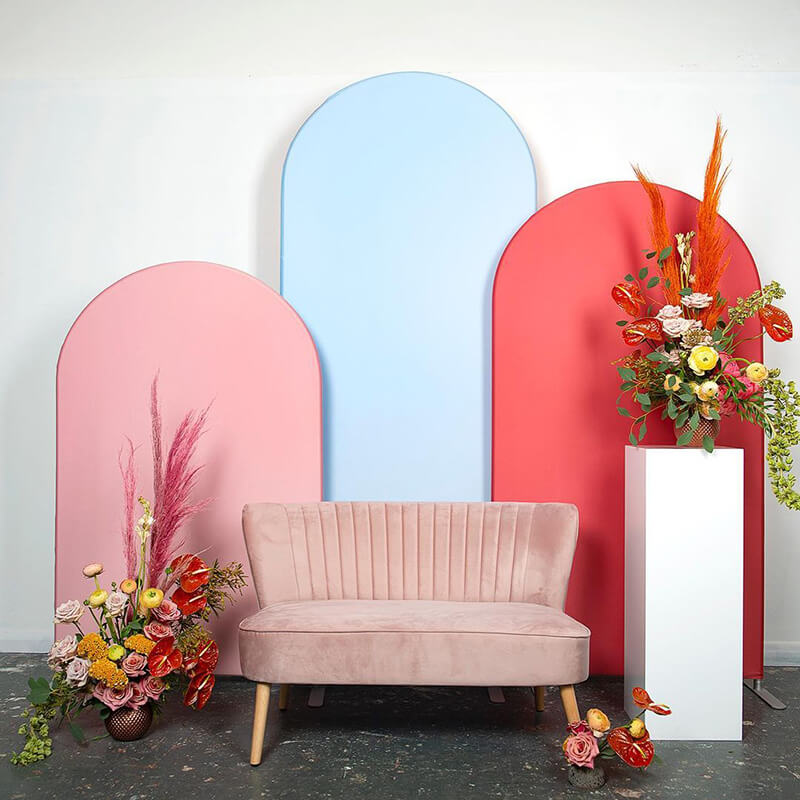 Pink Blue Red Chiara Arch Backdrop Set for Event Decoration and Wedding Photography-ubackdrop