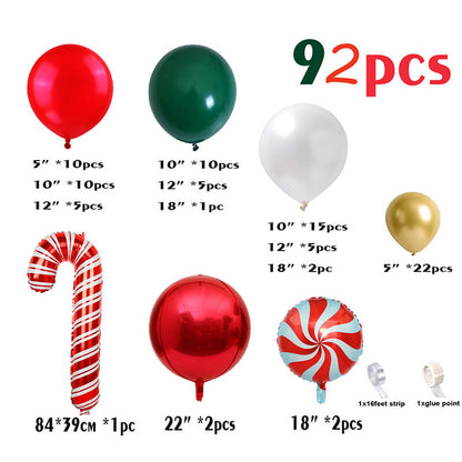 92 Pcs Christmas Balloon Garland Arch Kit-ubackdrop