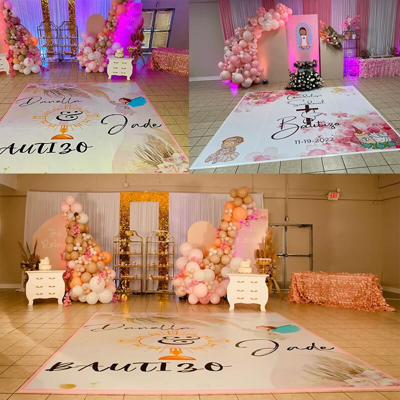 Custom Floor Decals for Birthday&Baby Shower&Wedding Party Decorations-ubackdrop