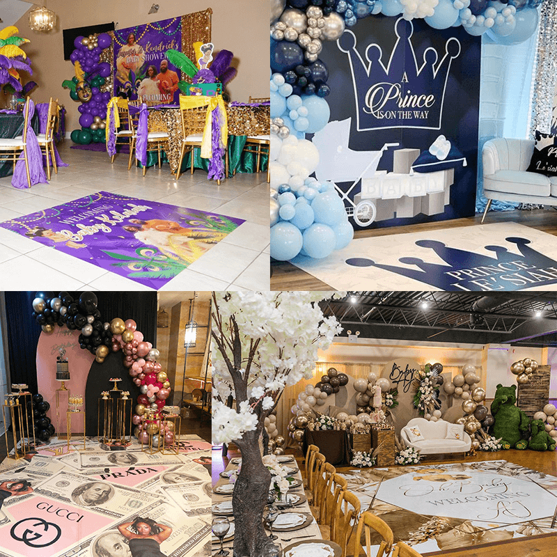 Custom Floor Decals for Birthday&Baby Shower&Wedding Party Decorations-ubackdrop