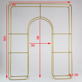 Curved Wedding Arch Double Layer Party Decoration Flower Arch US Only Clearance