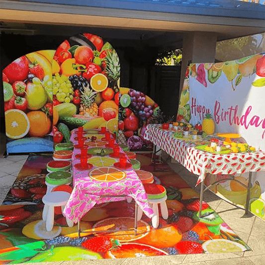 Fruits Theme Birthday Party Decoration Chiara Backdrop Arched Wall Covers ONLY-ubackdrop