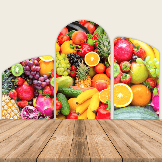 Fruits Theme Birthday Party Decoration Chiara Backdrop Arched Wall Covers ONLY-ubackdrop
