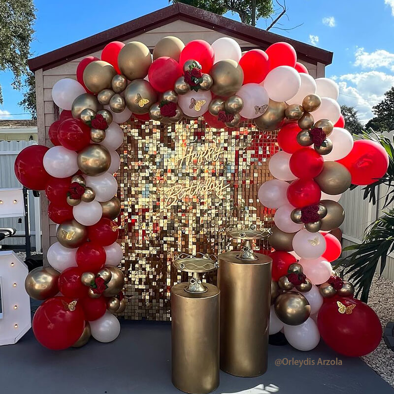 Light Gold Shimmer Wall Panels – Easy Setup Wedding/Event/Theme Party Decorations-ubackdrop