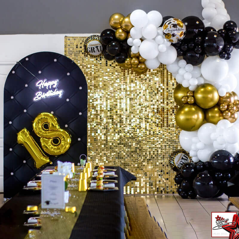 Light Gold Shimmer Wall Panels – Easy Setup Wedding/Event/Theme Party Decorations-ubackdrop