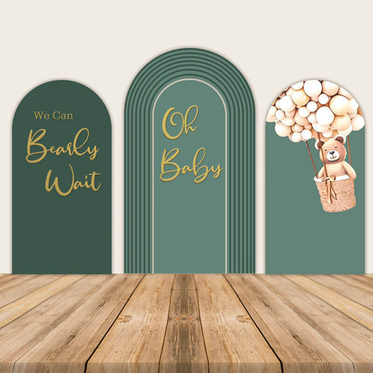 Bear Baby Shower Arch Walls Backdrop-ubackdrop