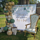 Baby Shower Backdrop Gender Reveal Decorations