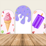 Candy and Ice Cream Theme Party Decoration Chiara Backdrop Arched Wall Covers ONLY