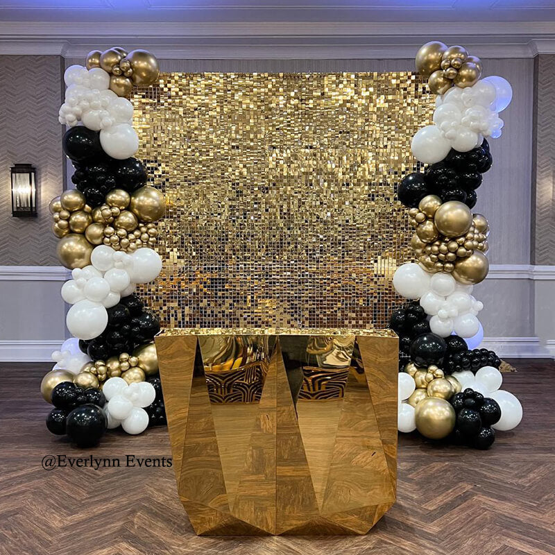 Light Gold Shimmer Wall Panels – Easy Setup Wedding/Event/Theme Party Decorations-ubackdrop