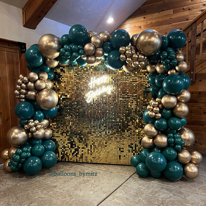Light Gold Shimmer Wall Panels – Easy Setup Wedding/Event/Theme Party Decorations-ubackdrop