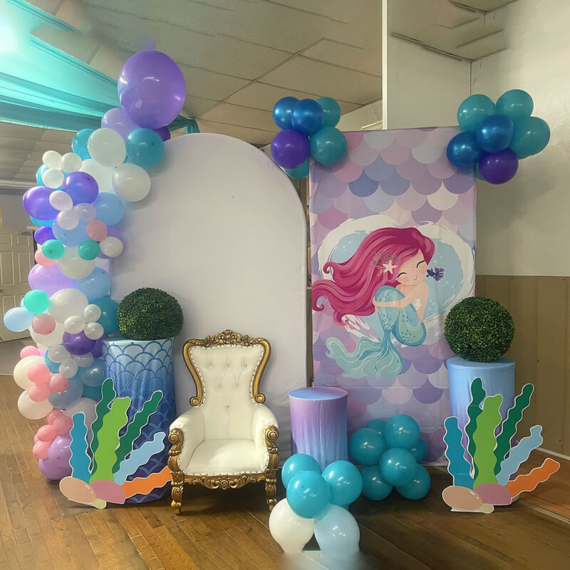 3x7ft Party Backdrop Stand Party Decor Baby Shower Birthday Rectangular Wall Stand-ubackdrop