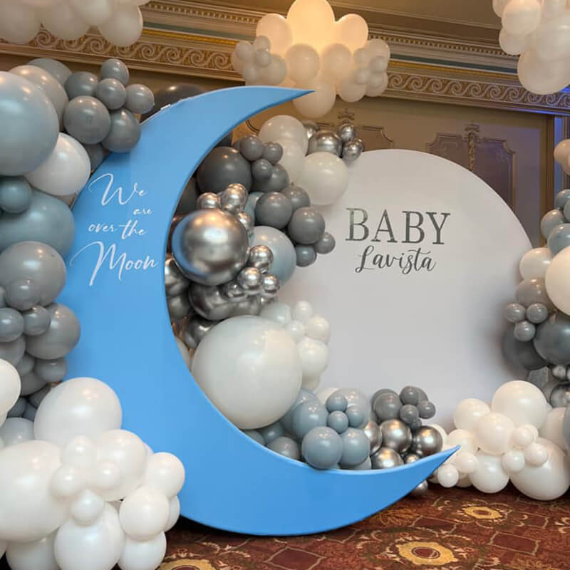 6.5ft Portable Crescent Moon Shape Stand for Baby Showers & Birthday & Wedding Events-ubackdrop