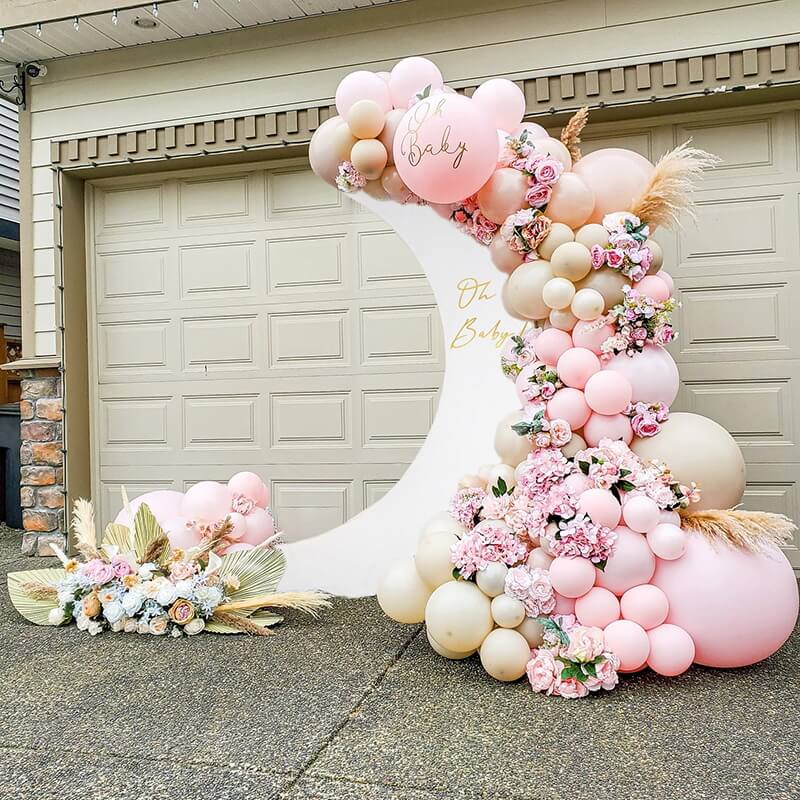 6.5ft Portable Crescent Moon Shape Stand for Baby Showers & Birthday & Wedding Events-ubackdrop