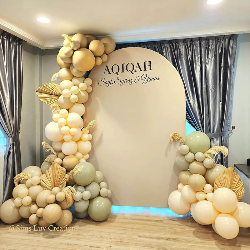 5X7ft Chiara Arched Backdrop Custom Arched Wall Backdrop Cover for Party Decoration-ubackdrop