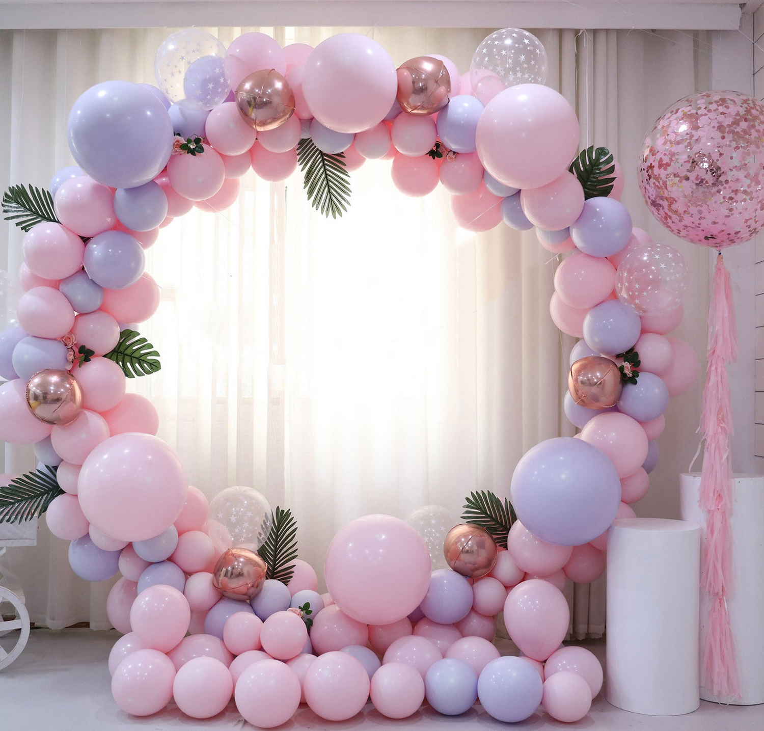 Party & Hoop Balloon Circle Loop Flower Arch Photo Booth Backdrop Stand-ubackdrop