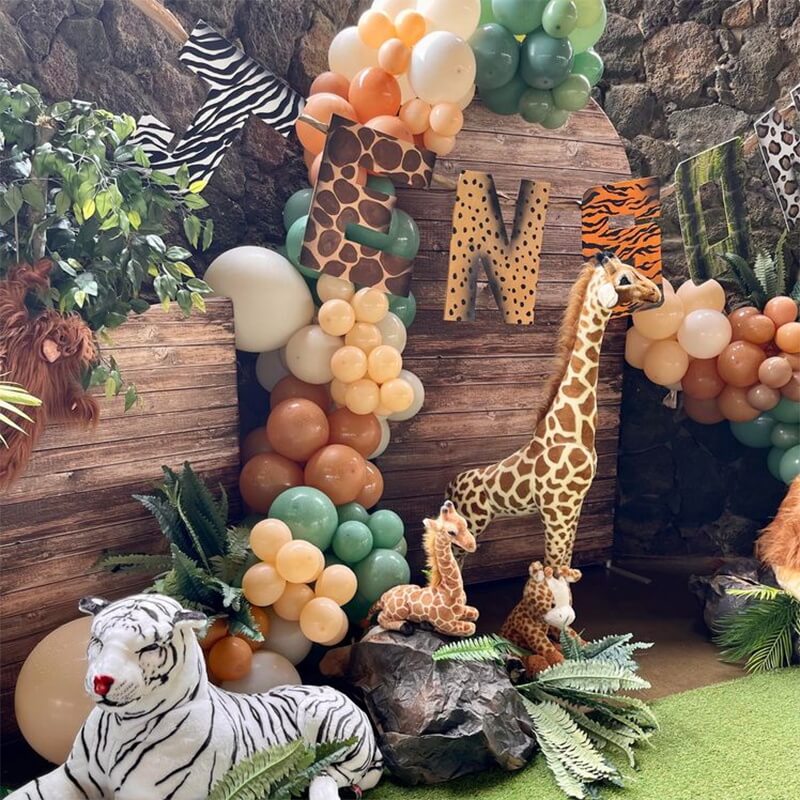 Wood Birthday Party Decoration Chiara Backdrop Arched Wall Covers ONLY-ubackdrop