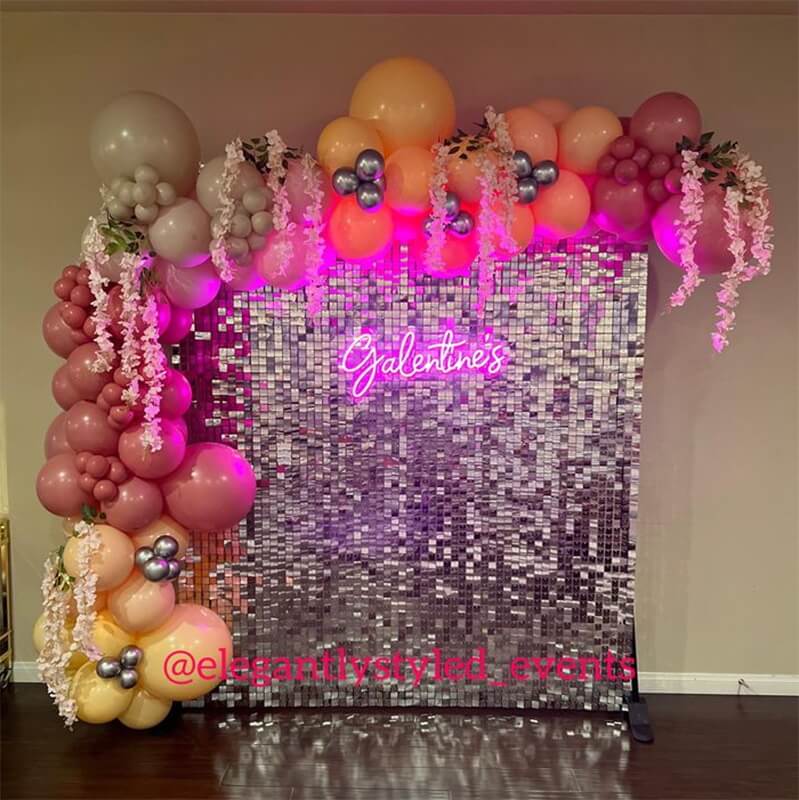 Silver Shimmer Wall Panels – Easy Setup Wedding/Event/Theme Party Decorations-ubackdrop