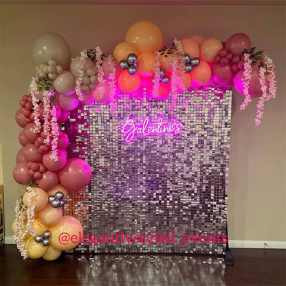 Silver Shimmer Wall Panels – Easy Setup Wedding/Event/Theme Party Decorations-ubackdrop
