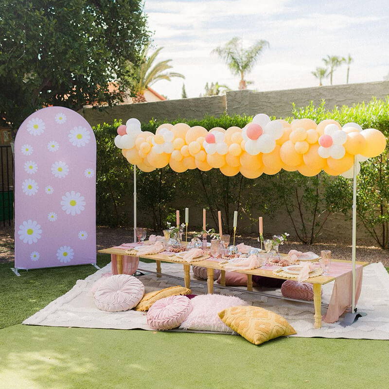 3x6ft Chiara Arched Backdrop Frame Custom Arched Wall Backdrop Cover for Party Decoration-ubackdrop