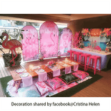 Flamingo Theme Birthday Party Decoration Chiara Backdrop Arched Wall Covers ONLY