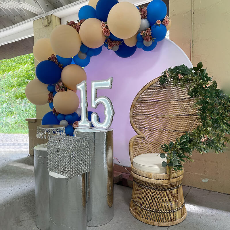 6.5ft Circle Stand + Circle Cover + 3 Cylinders + 3 Cylinders Covers-ubackdrop