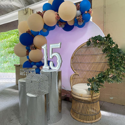 6.5ft Circle Stand + Circle Cover + 3 Cylinders + 3 Cylinders Covers-ubackdrop