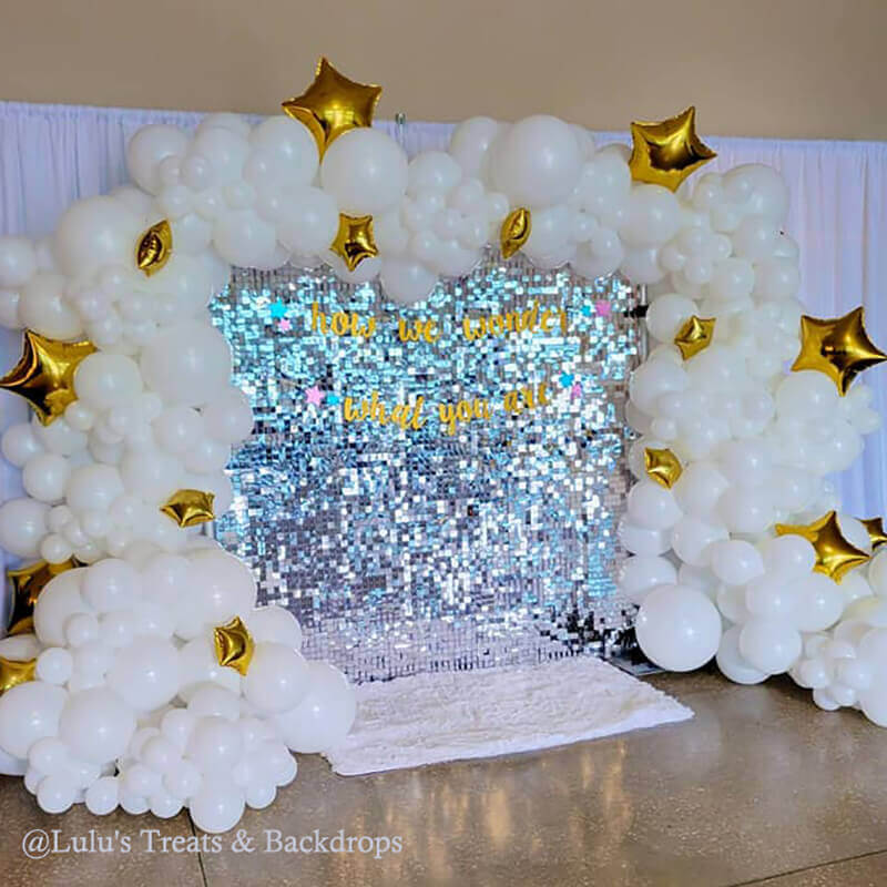 Silver Shimmer Wall Panels – Easy Setup Wedding/Event/Theme Party Decorations-ubackdrop