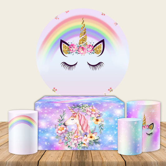 Unicorn Tablecloth Custom Made Unicorn Theme Table Cover - Designed, Printed & Shipped-ubackdrop